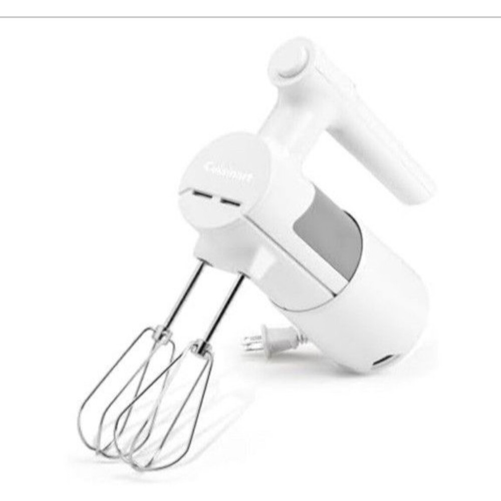 NEW Cuisinart 9-Speed Hand Mixer with Storage Case, White NIB
